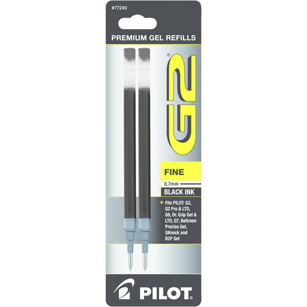 Pilot G2 Fine .7 Black Refill 2 Pack